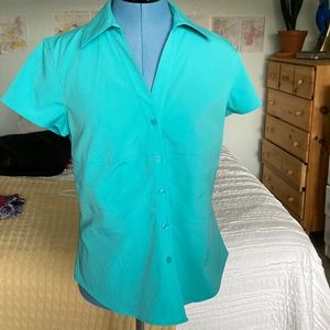 Light green short sleeve blouse